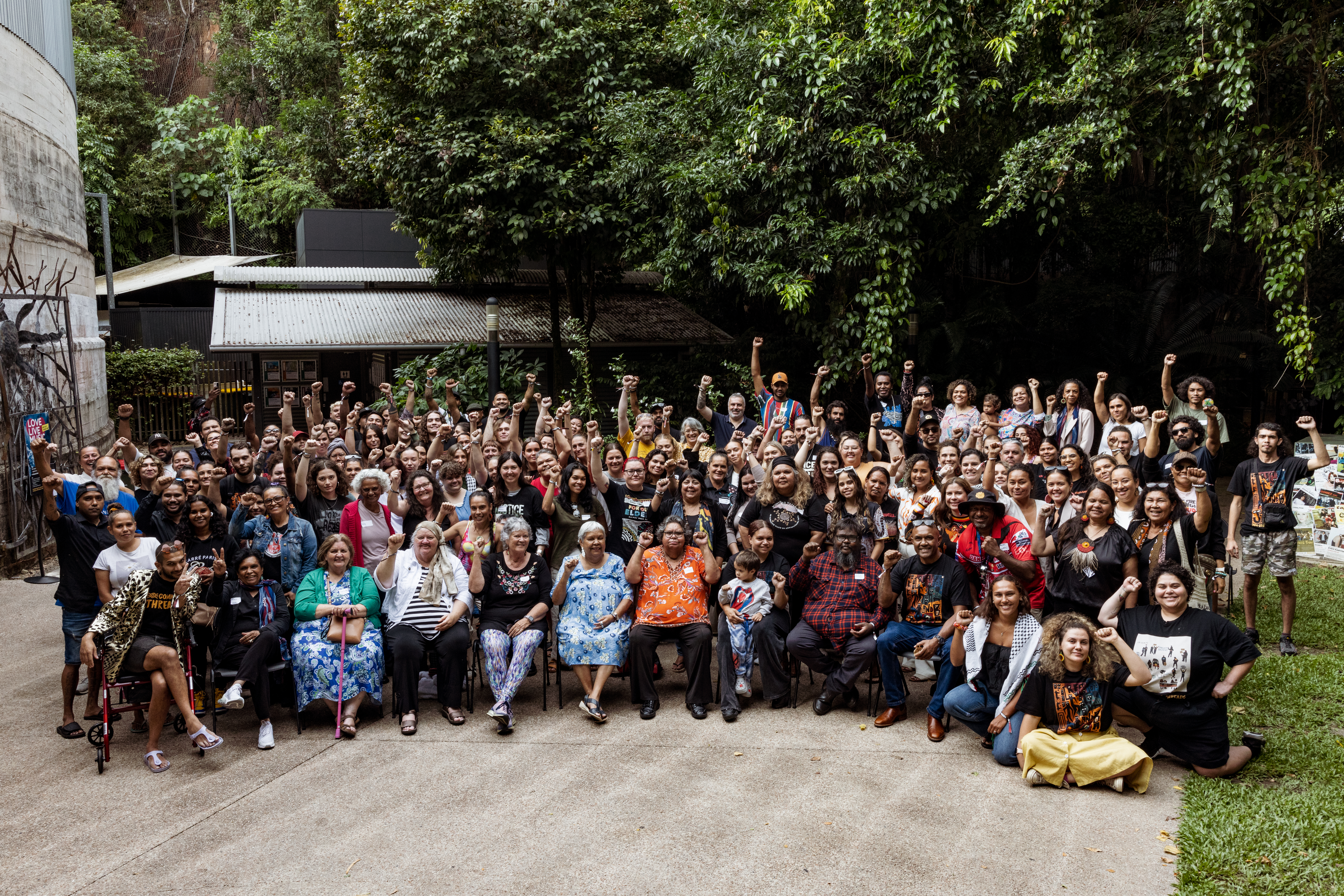 People gathered in a room for a community event